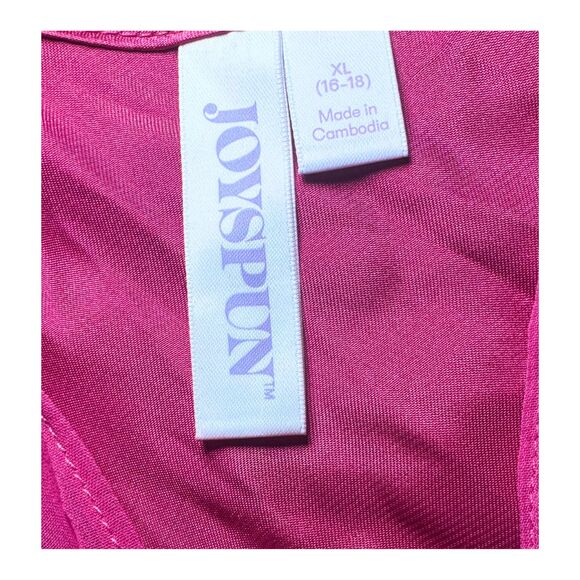 Retro Y2K Style Pink Satin Size XL 1X  Fairy Whimsygoth Cami Lingerie Crop Top - Picture 4 of 4